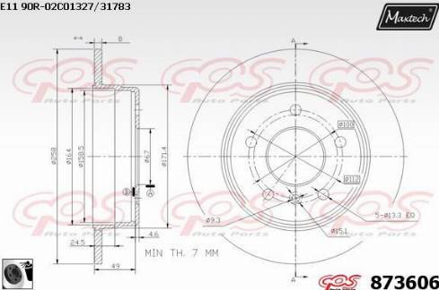 Maxtech 873606.0060 - Əyləc Diski furqanavto.az