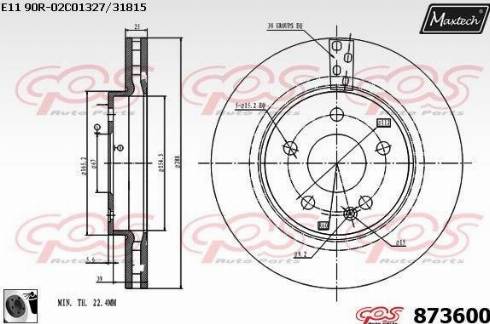 Maxtech 873600.0060 - Əyləc Diski furqanavto.az