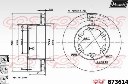 Maxtech 873614.6980 - Əyləc Diski furqanavto.az