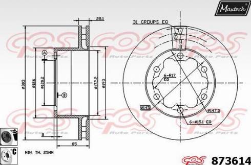 Maxtech 873614.6060 - Əyləc Diski furqanavto.az