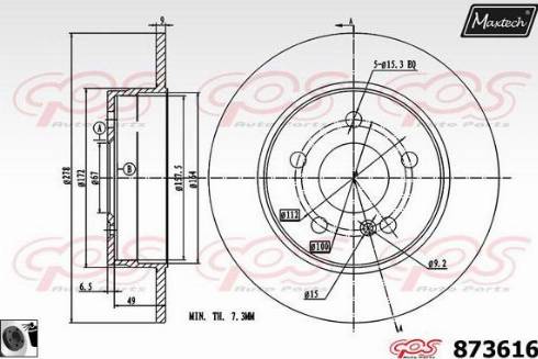 Maxtech 873616.0060 - Əyləc Diski furqanavto.az