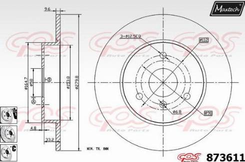 Maxtech 873611.6880 - Əyləc Diski furqanavto.az