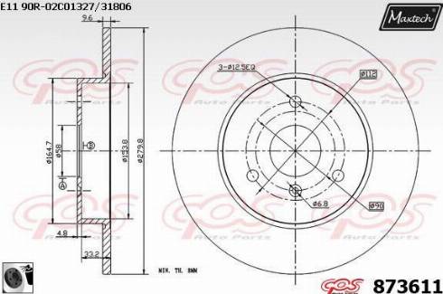 Maxtech 873611.0060 - Əyləc Diski furqanavto.az