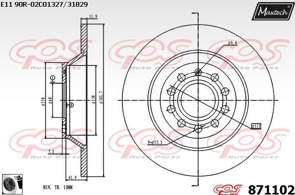 Maxtech 873611 - Əyləc Diski furqanavto.az