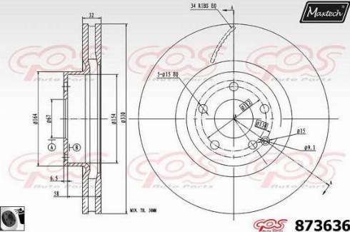 Maxtech 873636.0060 - Əyləc Diski furqanavto.az