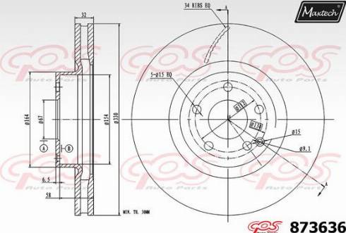 Maxtech 873636.0000 - Əyləc Diski furqanavto.az