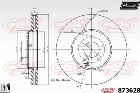 Maxtech 873628.0080 - Əyləc Diski furqanavto.az