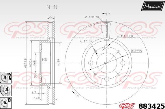 Maxtech 875320 - Əyləc Diski furqanavto.az