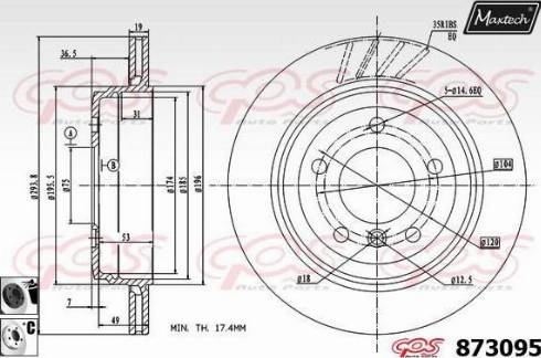 Maxtech 873095.6060 - Əyləc Diski furqanavto.az