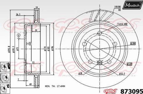 Maxtech 873095.6880 - Əyləc Diski furqanavto.az