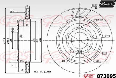 Maxtech 873095.0000 - Əyləc Diski furqanavto.az