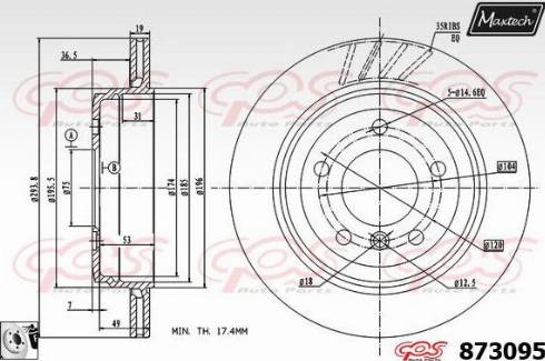 Maxtech 873095.0080 - Əyləc Diski furqanavto.az