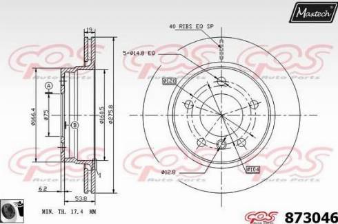 Maxtech 873046.0060 - Əyləc Diski furqanavto.az