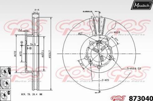 Maxtech 873040.6980 - Əyləc Diski furqanavto.az