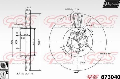 Maxtech 873040.6060 - Əyləc Diski furqanavto.az