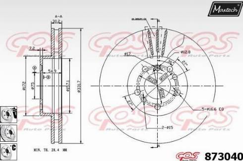 Maxtech 873040.6880 - Əyləc Diski furqanavto.az