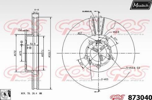 Maxtech 873040.0080 - Əyləc Diski furqanavto.az