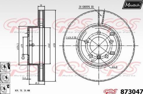 Maxtech 873047.6980 - Əyləc Diski furqanavto.az