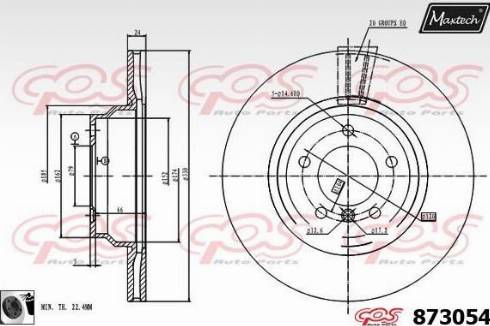 Maxtech 873054.0060 - Əyləc Diski furqanavto.az