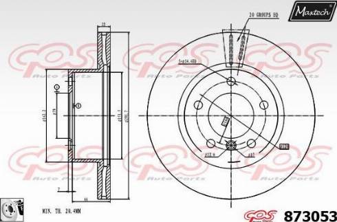 Maxtech 873053.0080 - Əyləc Diski furqanavto.az