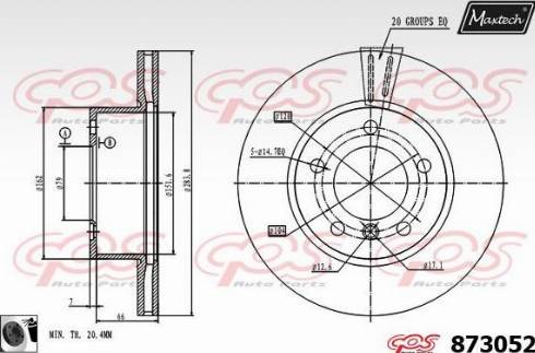 Maxtech 873052.0060 - Əyləc Diski furqanavto.az