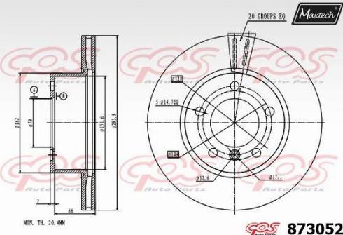 Maxtech 873052.0000 - Əyləc Diski furqanavto.az