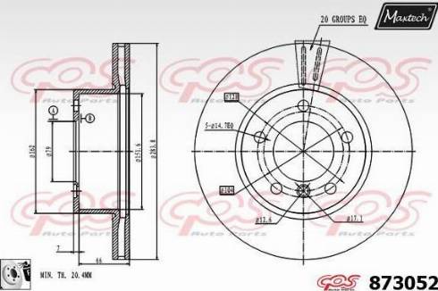 Maxtech 873052.0080 - Əyləc Diski furqanavto.az