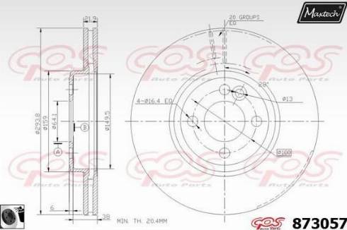 Maxtech 873057.0060 - Əyləc Diski furqanavto.az