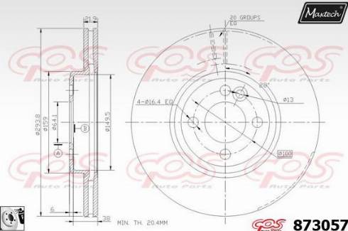 Maxtech 873057.0080 - Əyləc Diski furqanavto.az