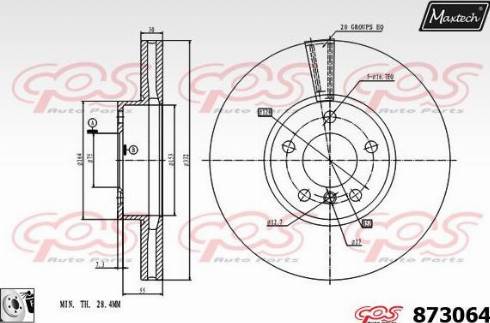 Maxtech 873064.0080 - Əyləc Diski furqanavto.az