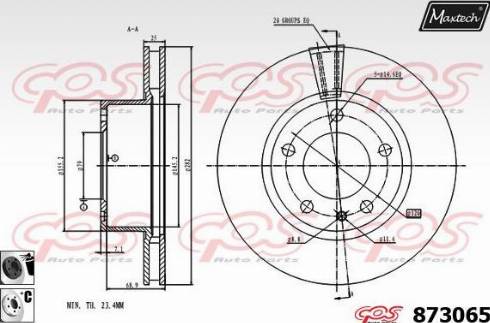 Maxtech 873065.6060 - Əyləc Diski furqanavto.az