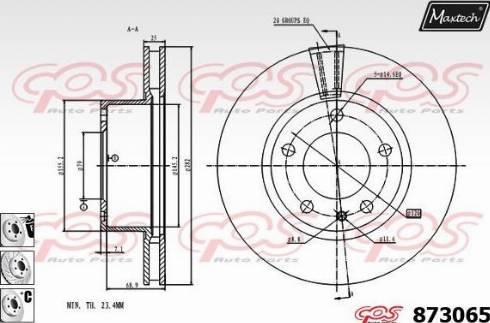 Maxtech 873065.6880 - Əyləc Diski furqanavto.az