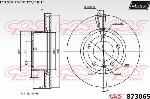 Maxtech 873065.0000 - Əyləc Diski furqanavto.az