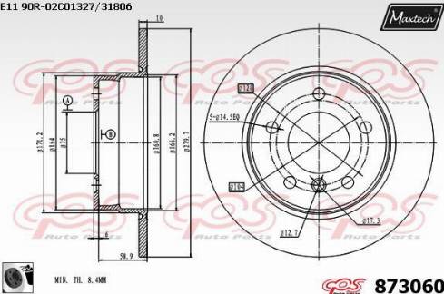 Maxtech 873060.0060 - Əyləc Diski furqanavto.az