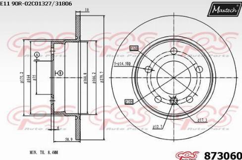 Maxtech 873060.0000 - Əyləc Diski furqanavto.az