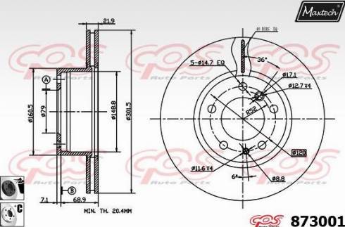 Maxtech 873001.6060 - Əyləc Diski furqanavto.az