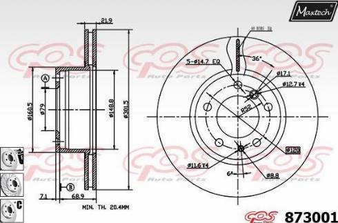 Maxtech 873001.6880 - Əyləc Diski furqanavto.az