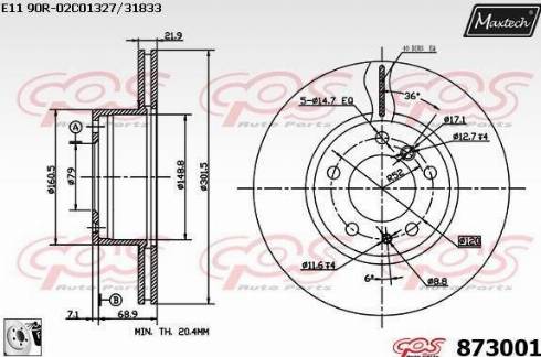 Maxtech 873001.0080 - Əyləc Diski furqanavto.az