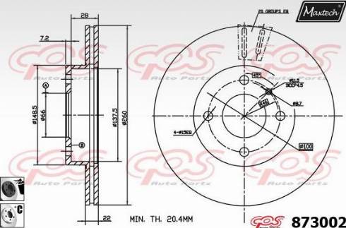 Maxtech 873002.6060 - Əyləc Diski furqanavto.az