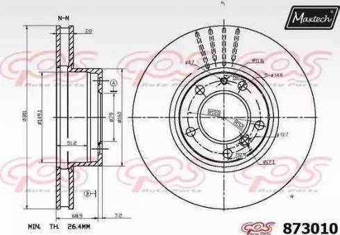 Maxtech 873010.0000 - Əyləc Diski furqanavto.az