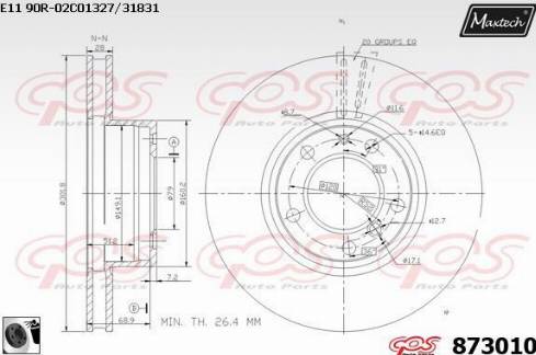 Maxtech 873010.0060 - Əyləc Diski furqanavto.az