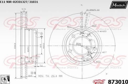 Maxtech 873010.0080 - Əyləc Diski furqanavto.az