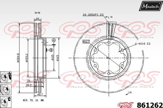 Maxtech 873010 - Əyləc Diski furqanavto.az