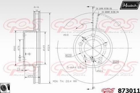 Maxtech 873011.0060 - Əyləc Diski furqanavto.az