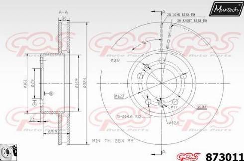 Maxtech 873011.0080 - Əyləc Diski furqanavto.az