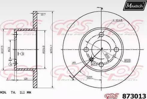 Maxtech 873013.6980 - Əyləc Diski furqanavto.az