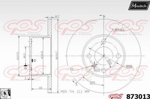 Maxtech 873013.0080 - Əyləc Diski furqanavto.az