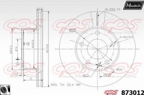 Maxtech 873012.0060 - Əyləc Diski furqanavto.az