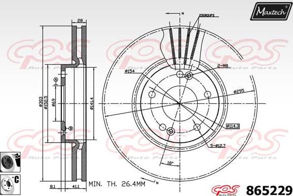 Maxtech 873012 - Əyləc Diski furqanavto.az