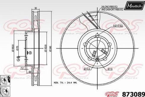 Maxtech 873089.0380 - Əyləc Diski furqanavto.az